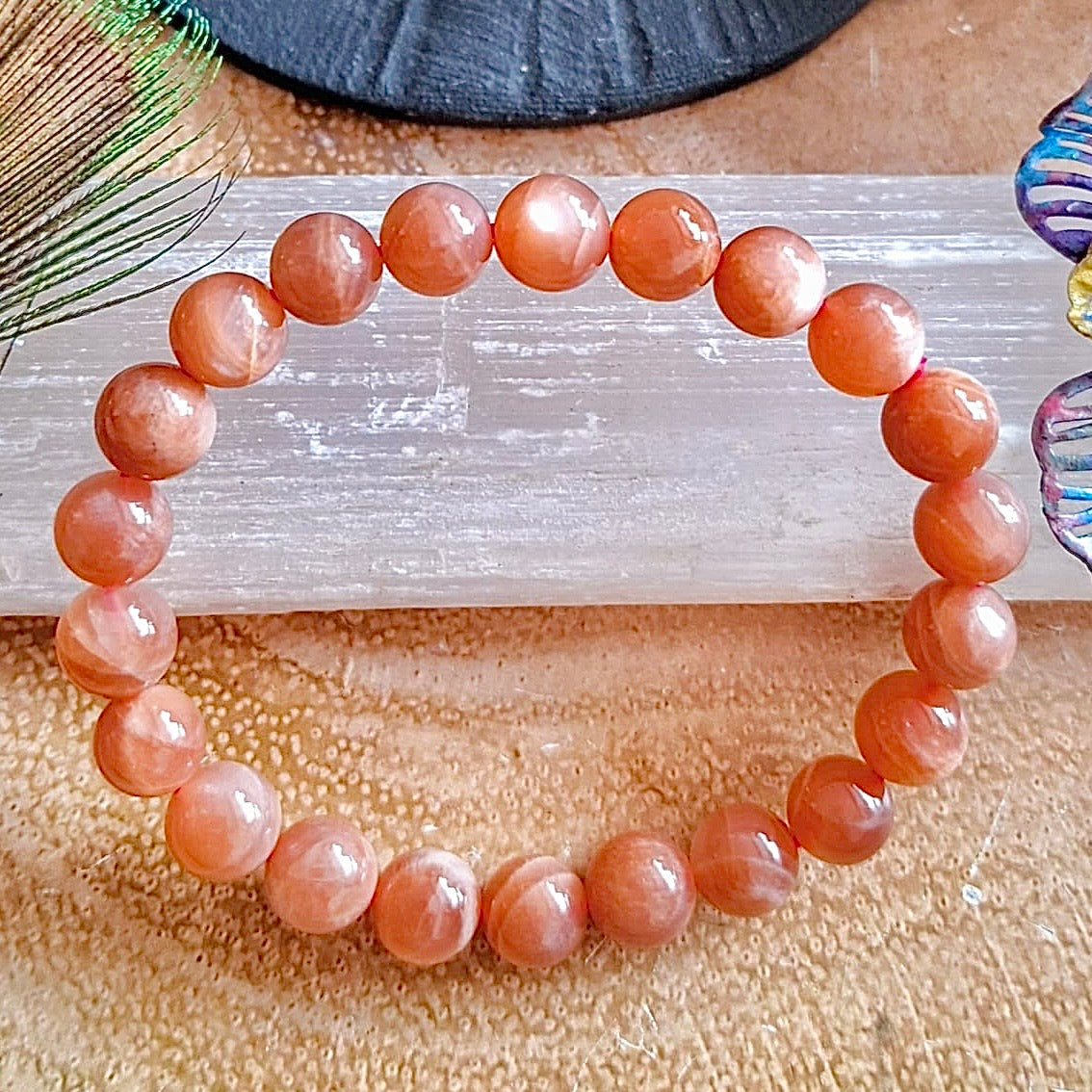 Sunstone Beaded Bracelet