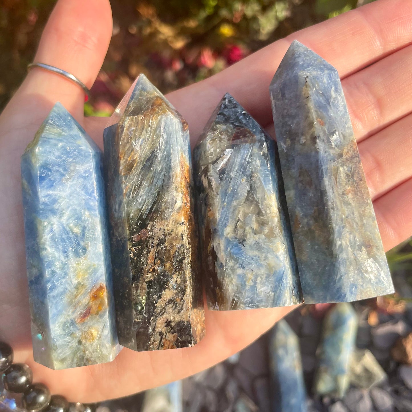 Natural Blue Kyanite Towers 9-10cm