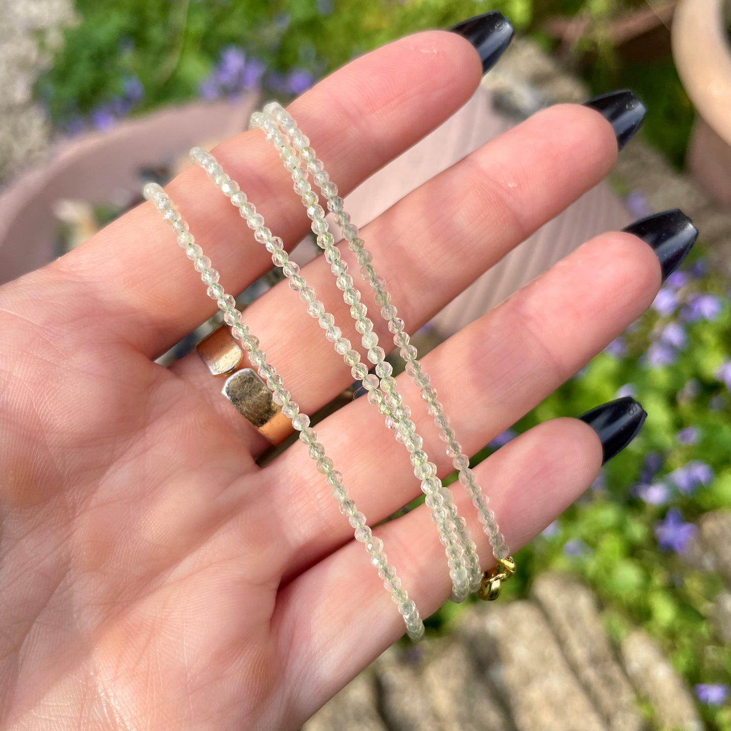 Prehnite Minimalist Bracelet 💚
