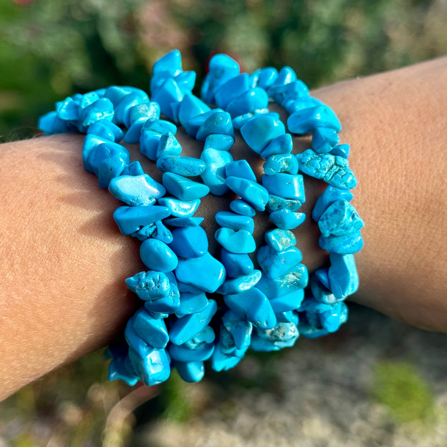Turquoise Howlite Chip Bracelet