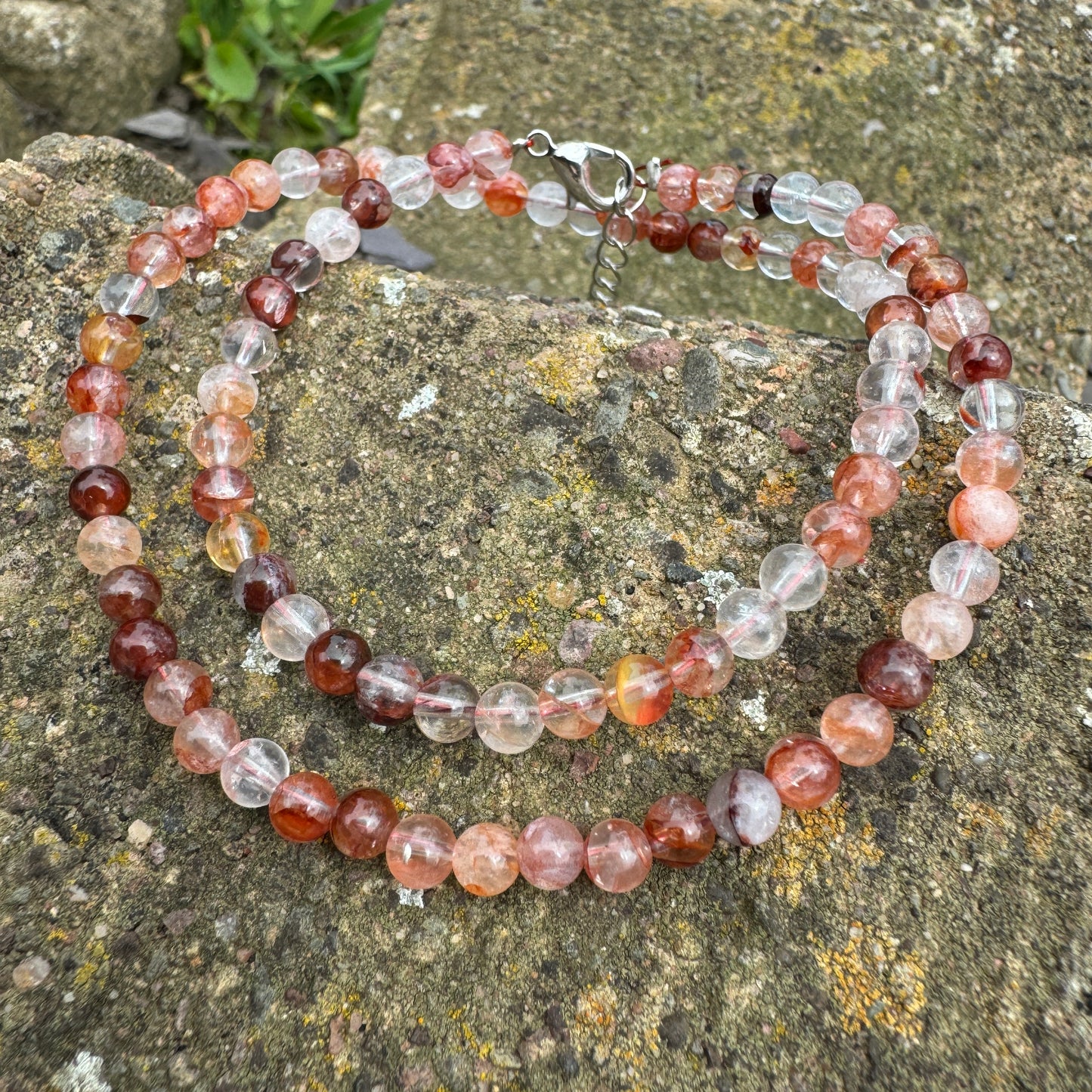 Hematoid Fire Quartz Choker Necklace