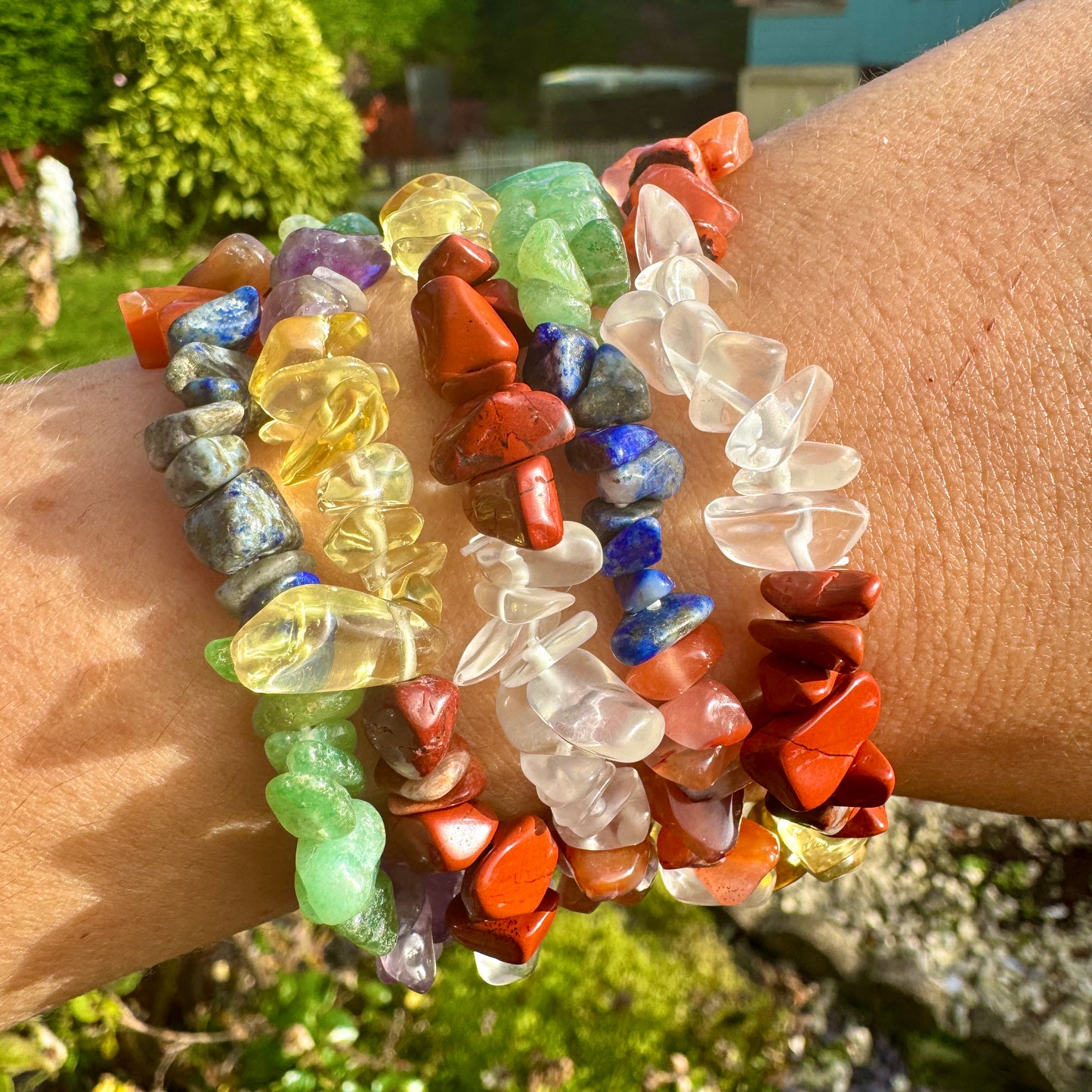 7 Chakra Chip Bracelet