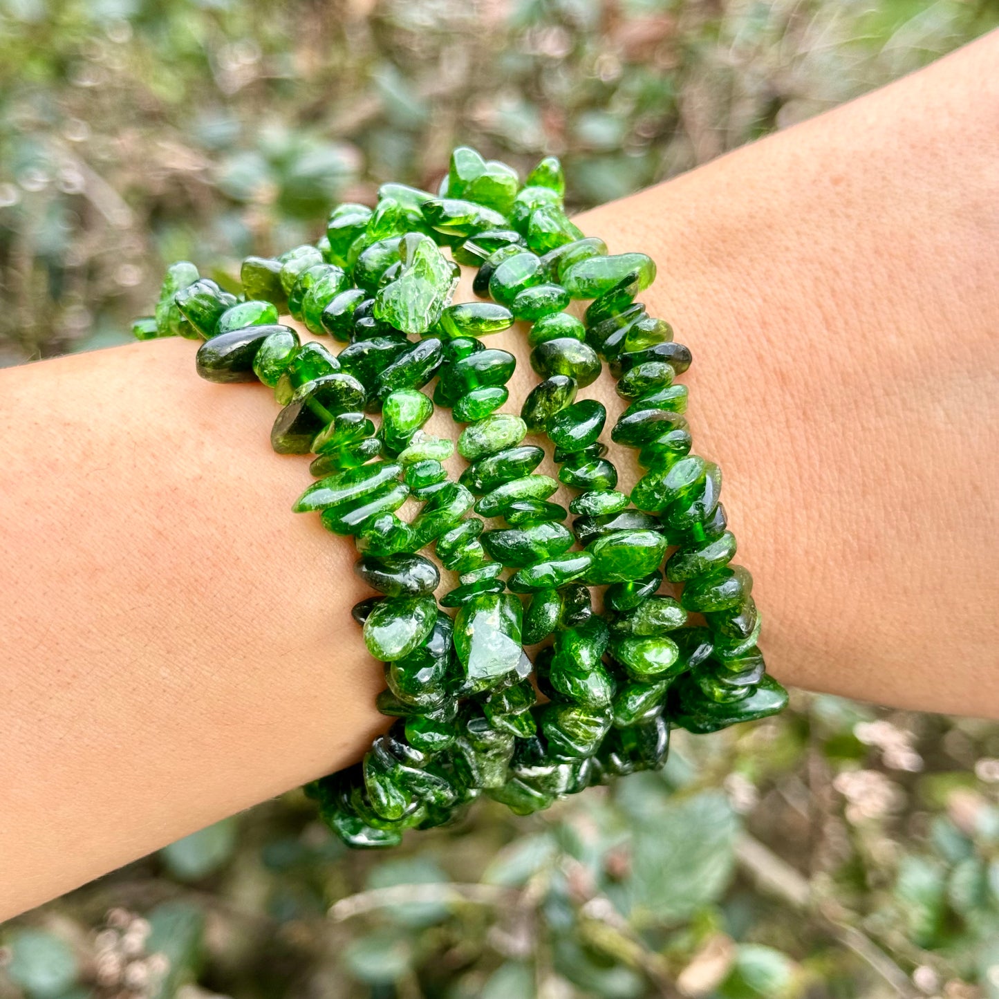 Diopside Chip Bracelets
