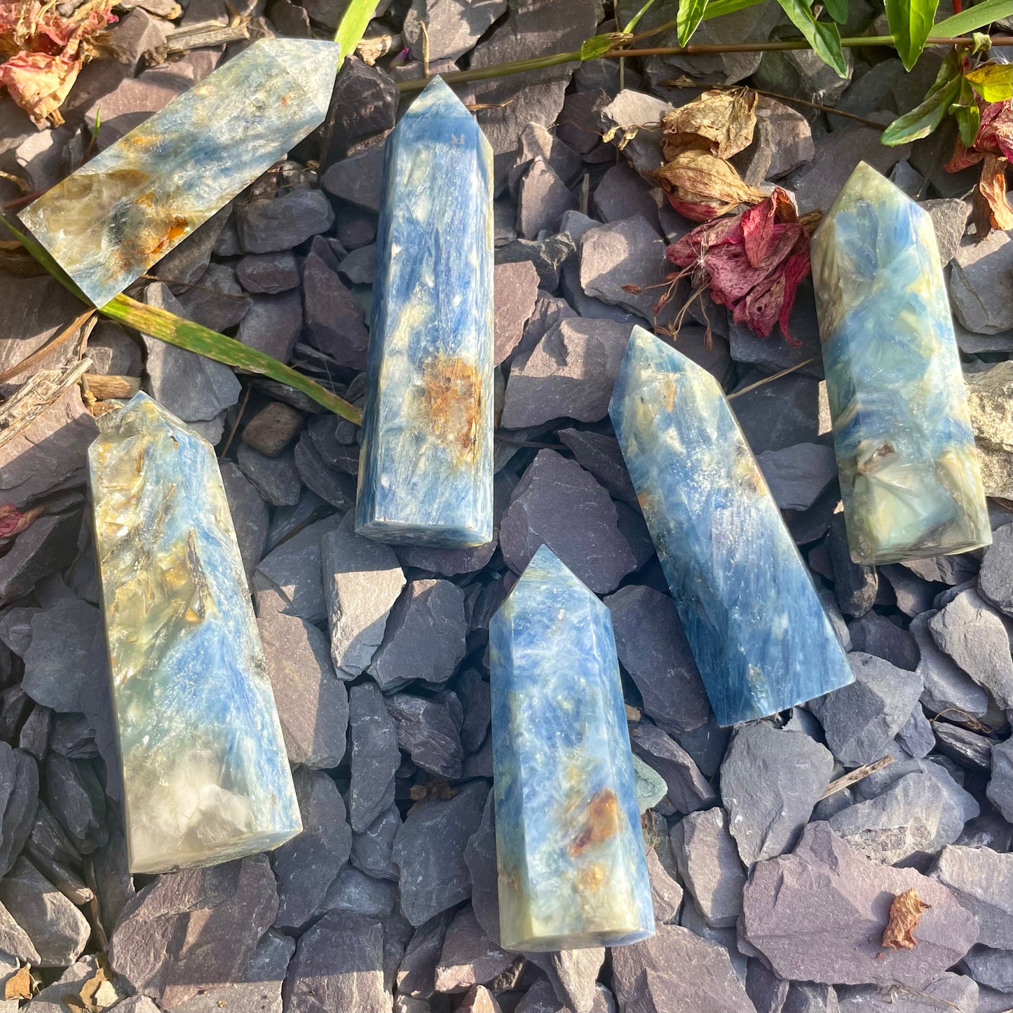 Natural Blue Kyanite Towers 9-10cm