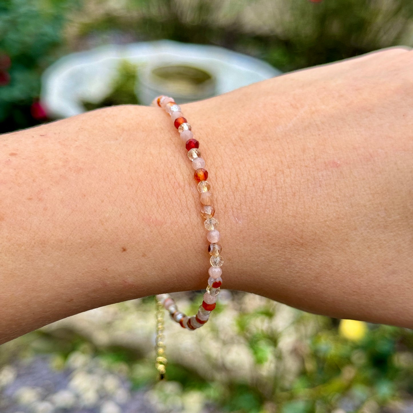 Positive Energy Minimalist Bracelet  - Citrine, Carnelian & Sunstone