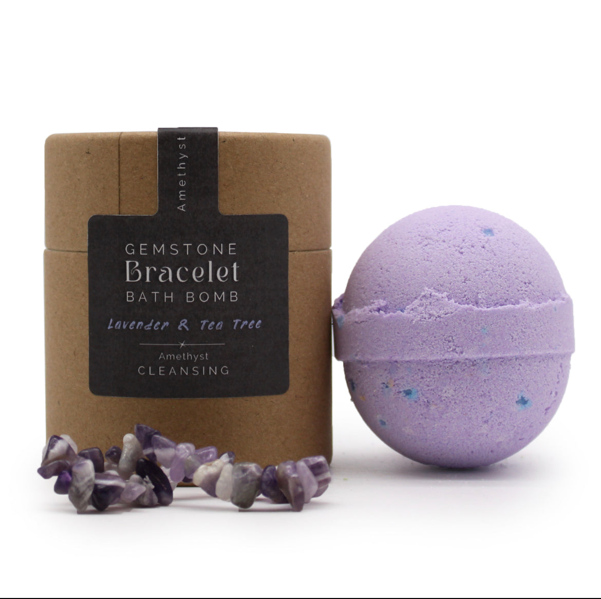 Amethyst Bracelet Bath Bomb - Lavender & Tea Tree 🪻