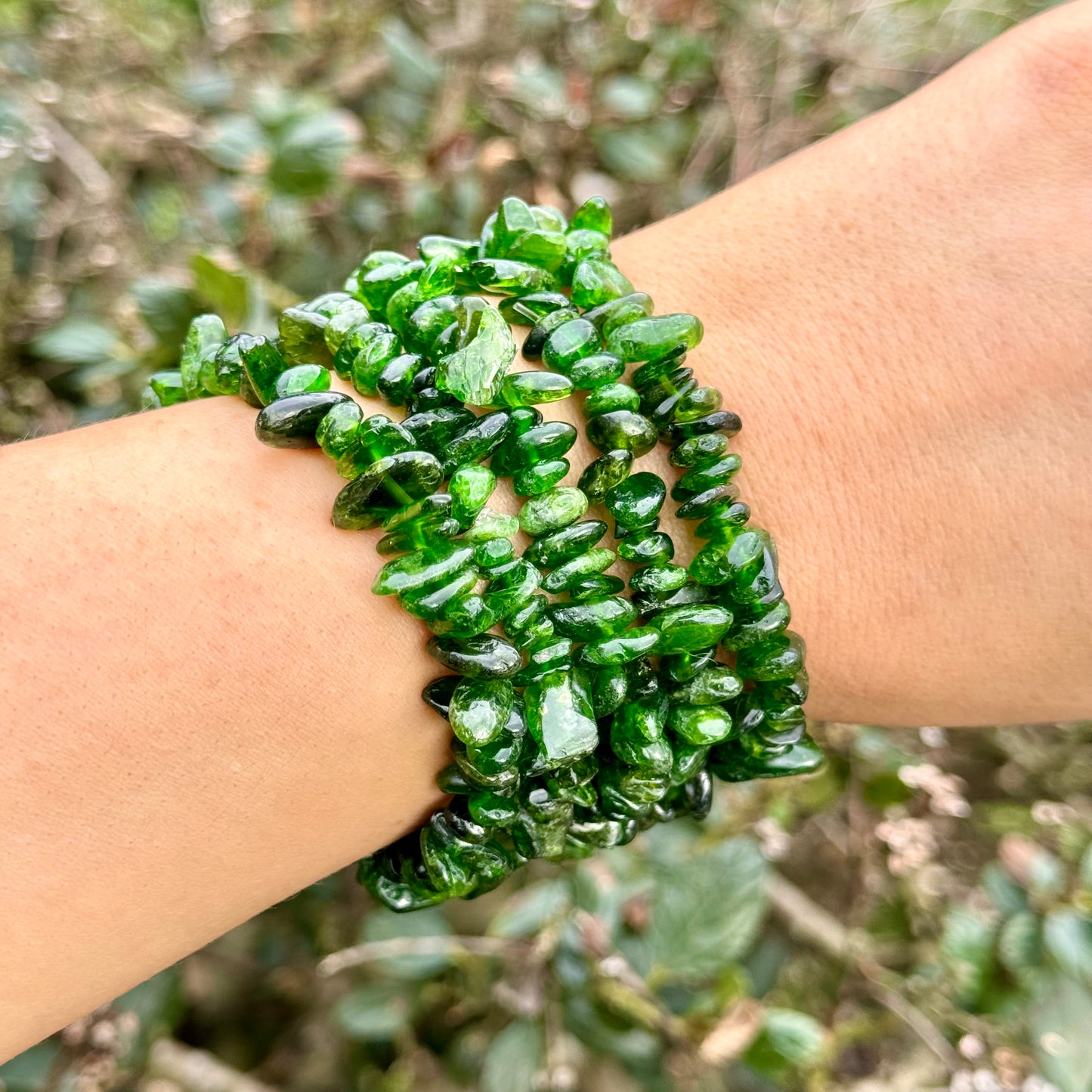 Diopside Chip Bracelets