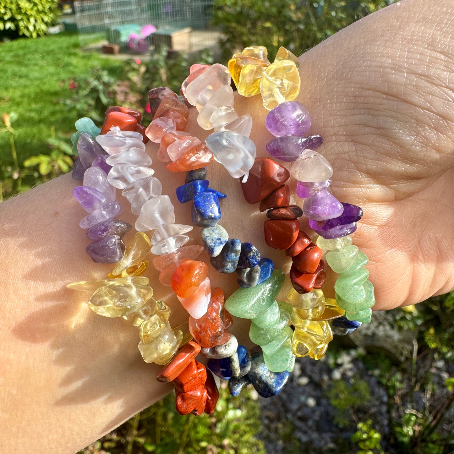 7 Chakra Chip Bracelet