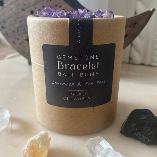 Amethyst Bracelet Bath Bomb - Lavender & Tea Tree 🪻