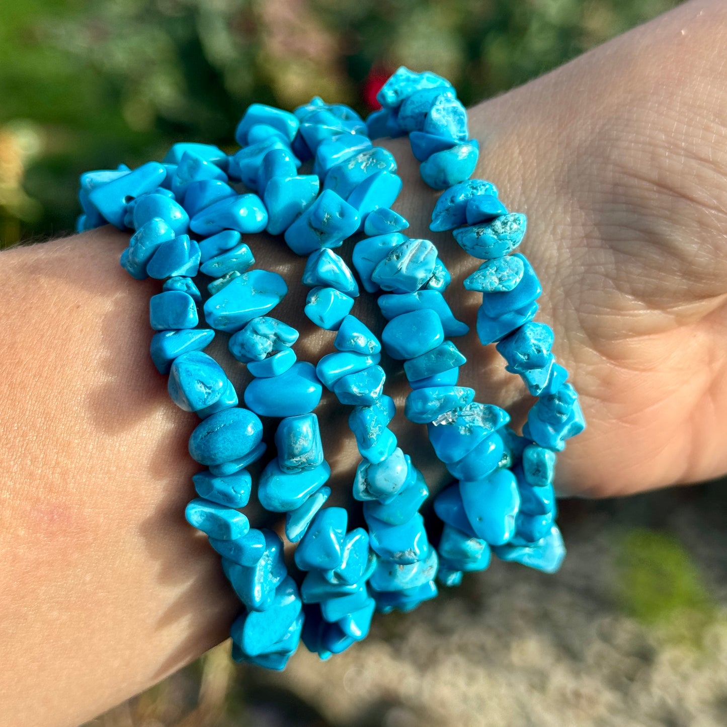 Turquoise Howlite Chip Bracelet