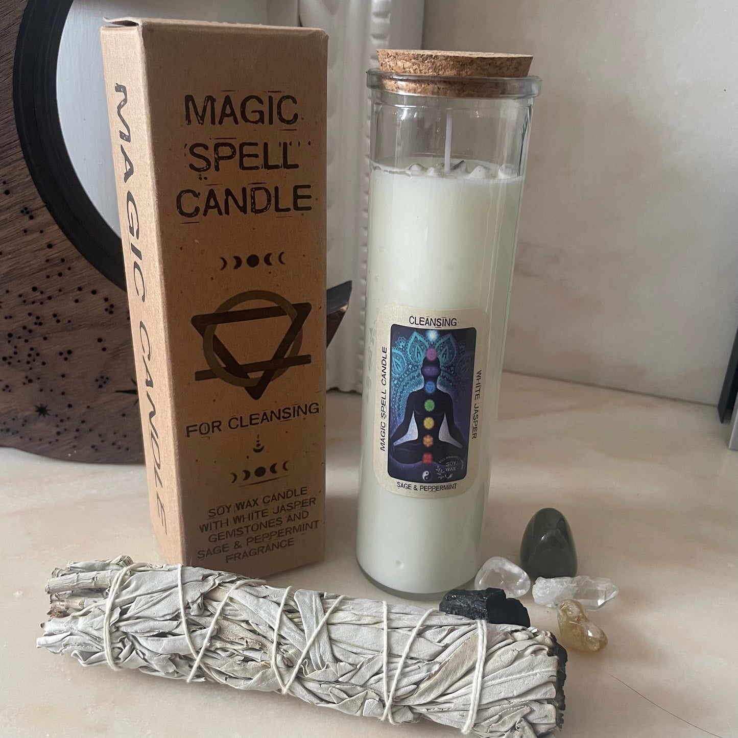 Magic Spell Candle - Cleansing (Sage & Peppermint)🧘‍♀️