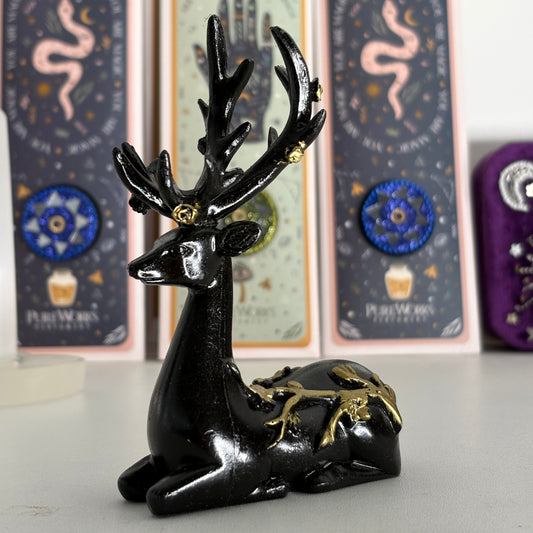 Black Deer Sphere Holder Decoration