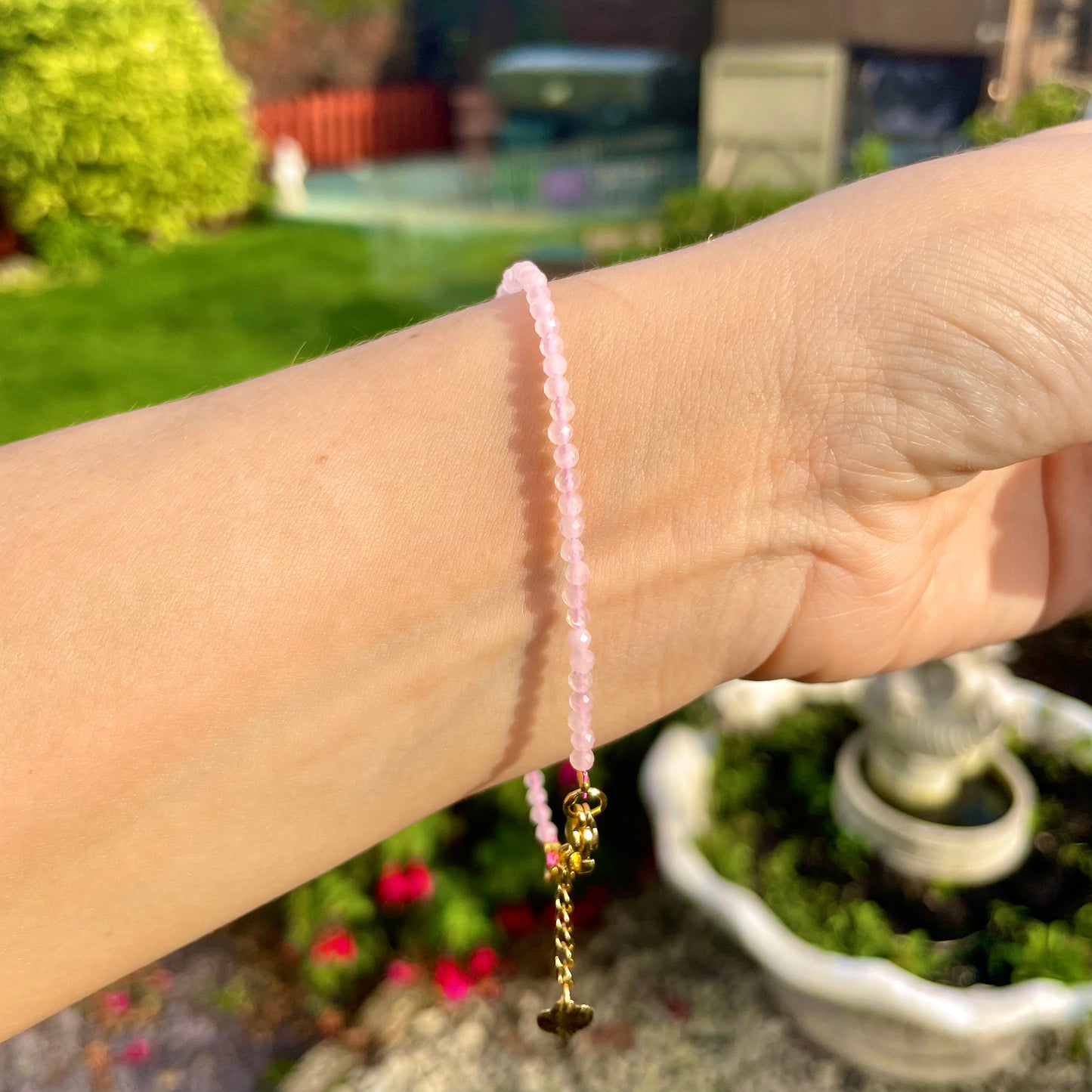 Rose Quartz Minimalist Bracelet 🌸