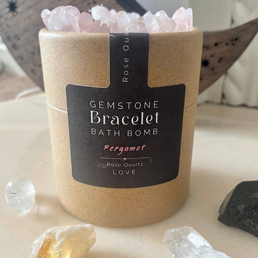 Rose Quartz Bracelet Bath Bomb - Bergamot 🌷