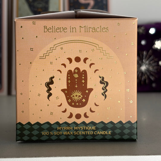 Myrrh Mystique “Believe in Miracles” Scented Soy Wax Candle