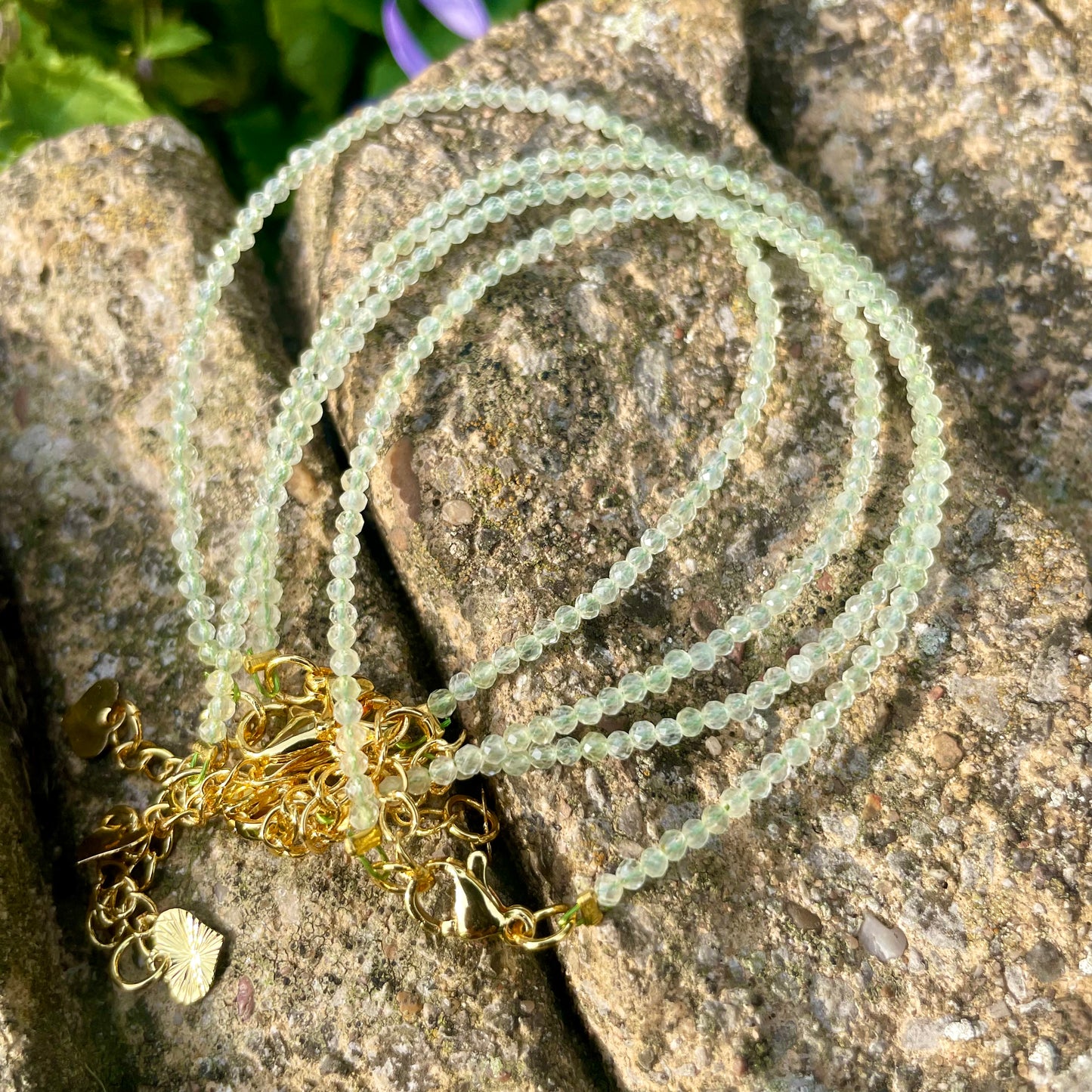Prehnite Minimalist Bracelet 💚