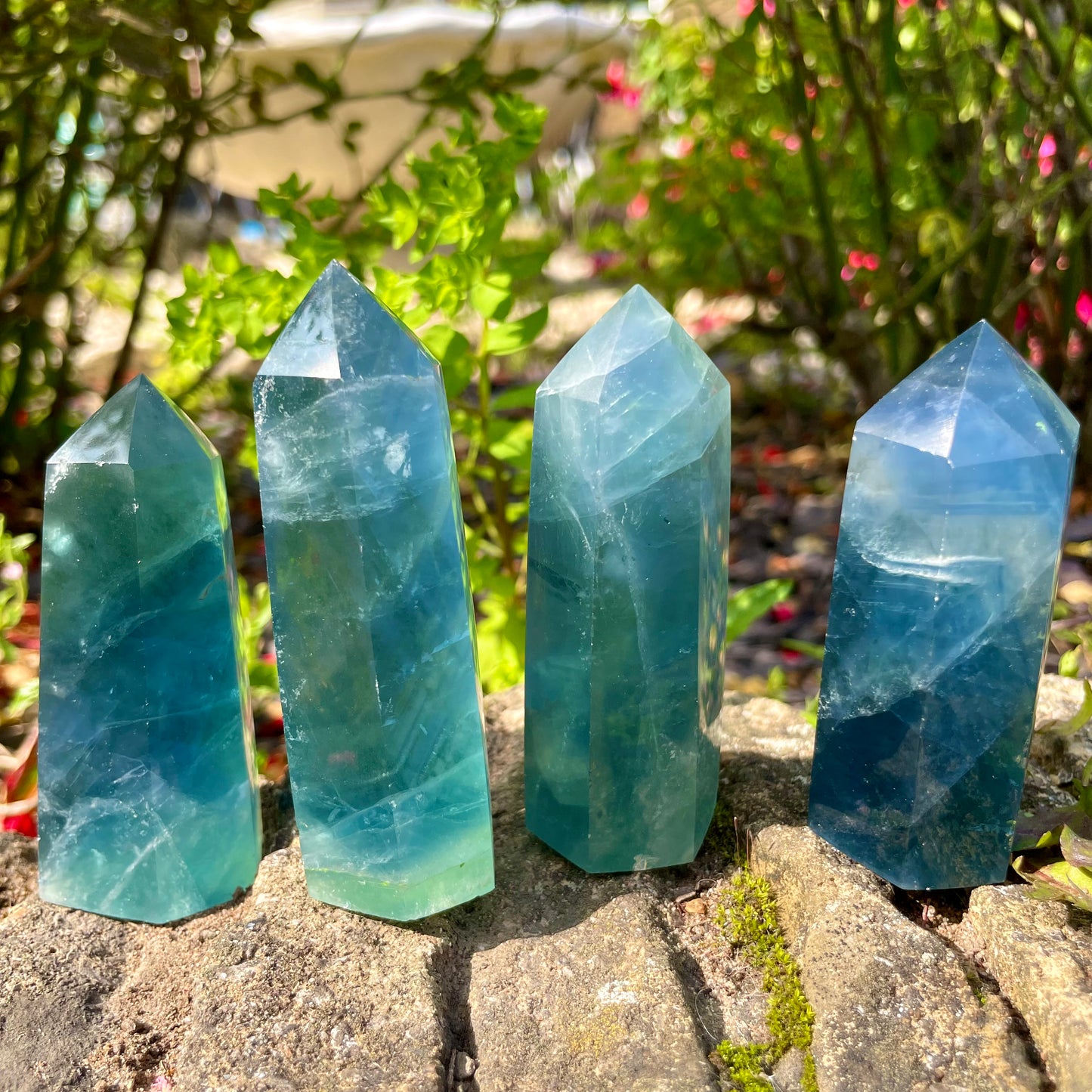 Vivid Blue Fluorite Towers 6-7cm