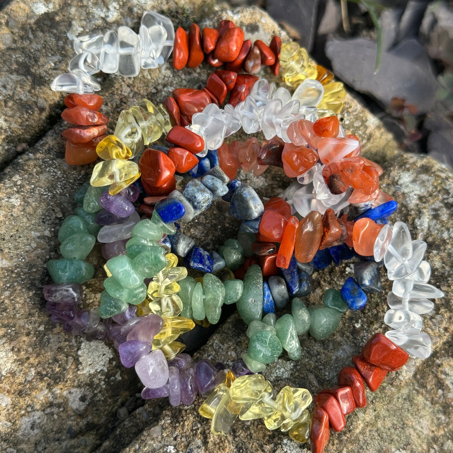 7 Chakra Chip Bracelet