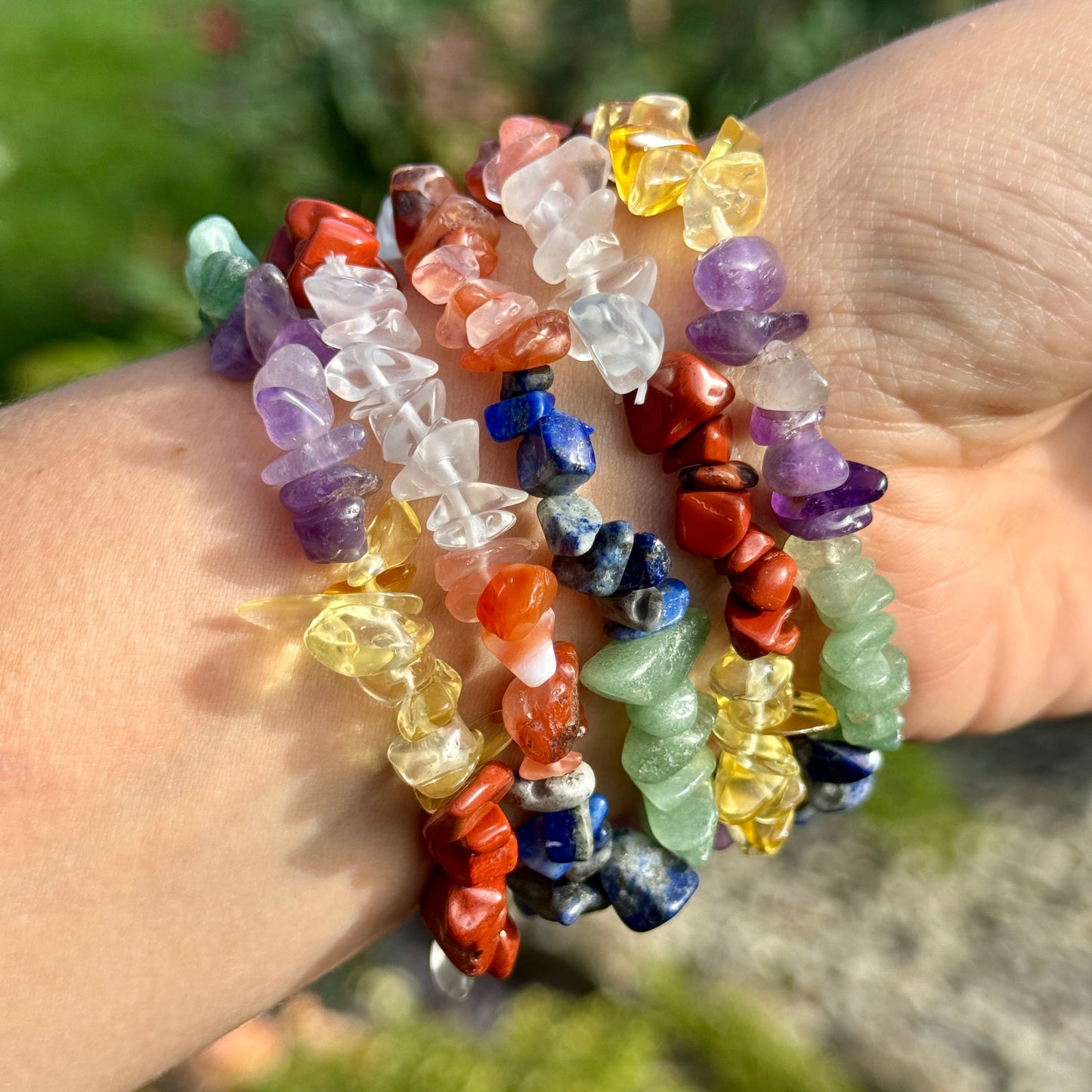 7 Chakra Chip Bracelet
