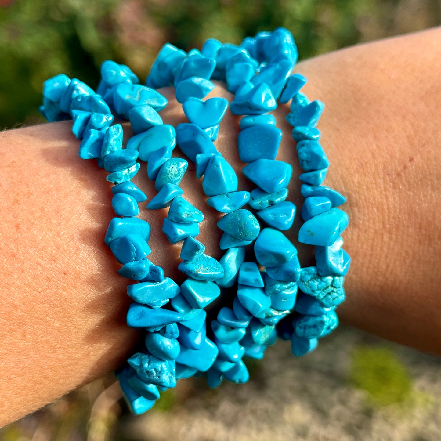 Turquoise Howlite Chip Bracelet