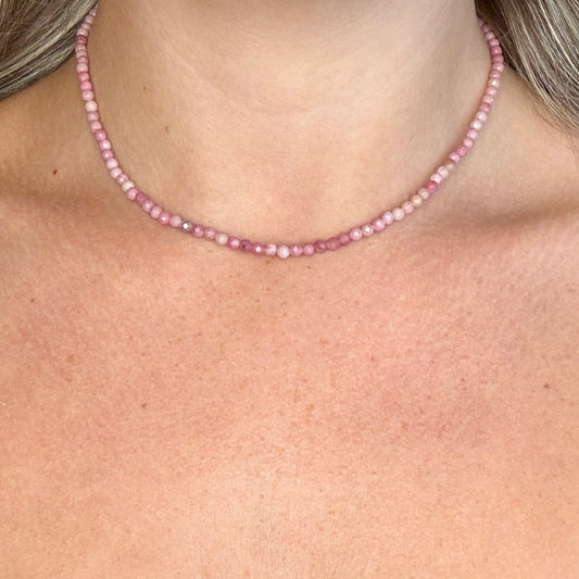 Rhodochrosite Choker Necklace