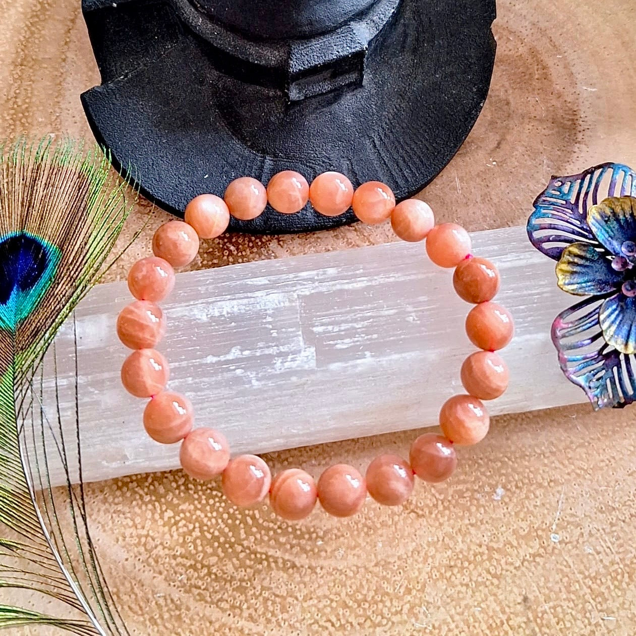 Sunstone Beaded Bracelet