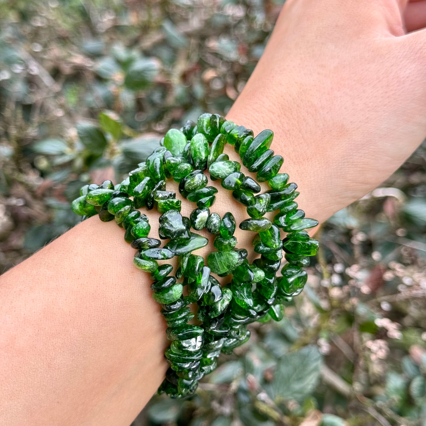 Diopside Chip Bracelets
