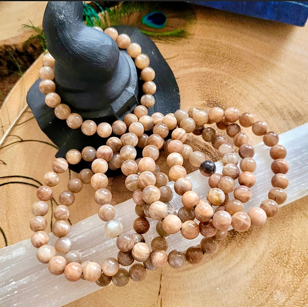 Moonstone Beaded Bracelet