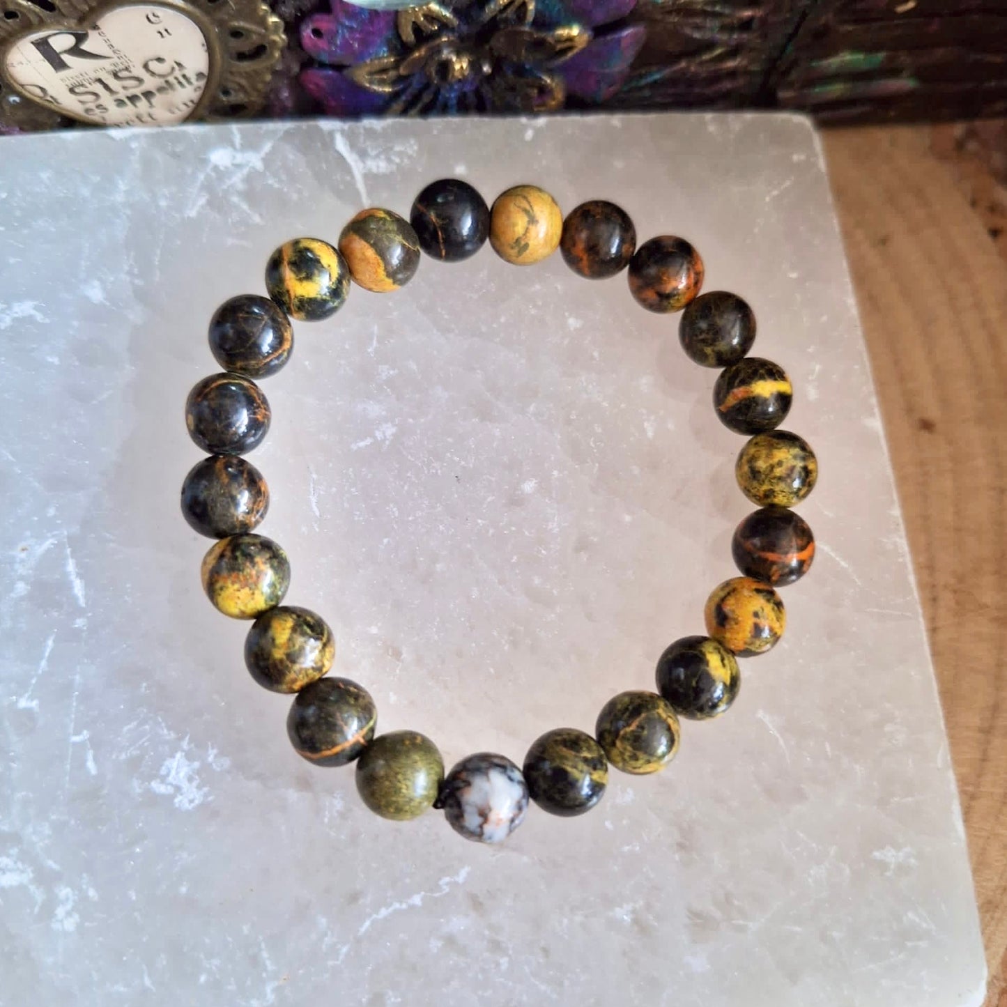 Bumblebee Jasper Beaded Bracelet