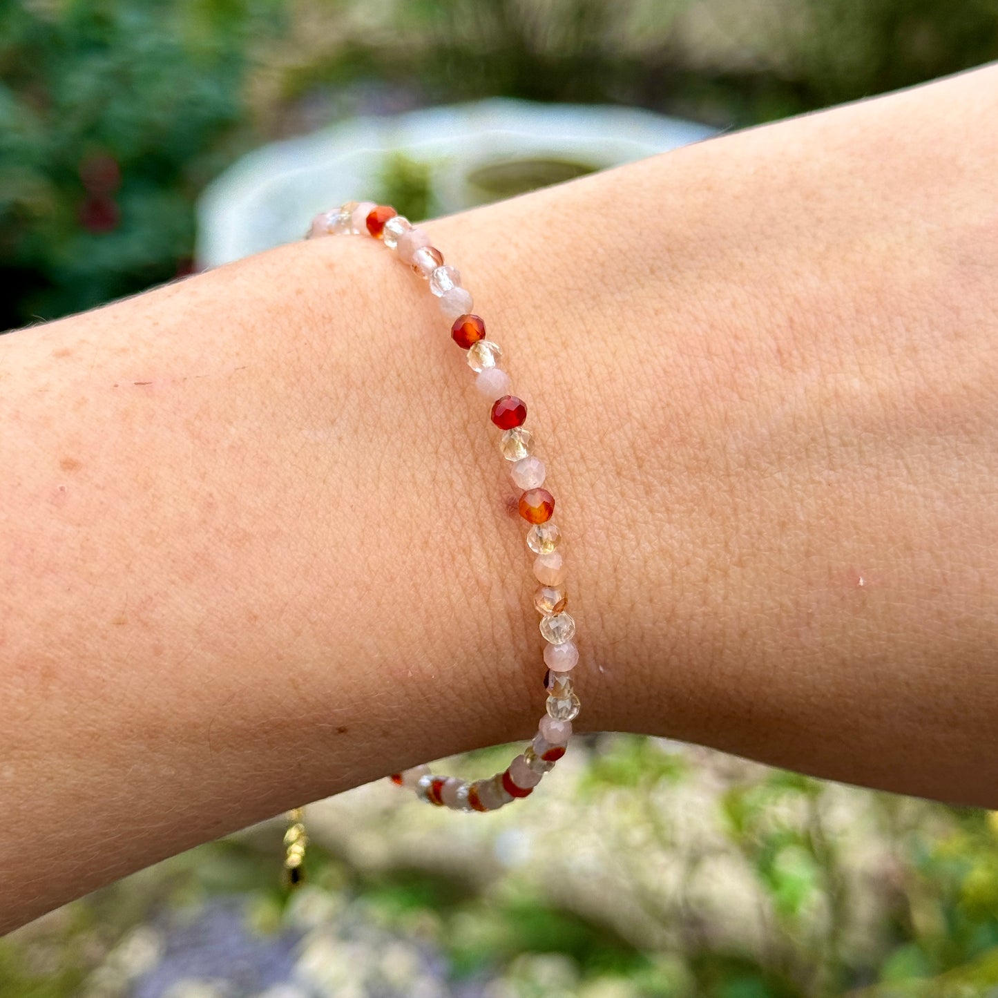 Positive Energy Minimalist Bracelet  - Citrine, Carnelian & Sunstone