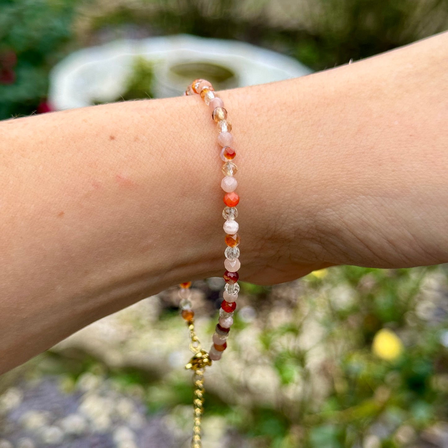 Positive Energy Minimalist Bracelet  - Citrine, Carnelian & Sunstone