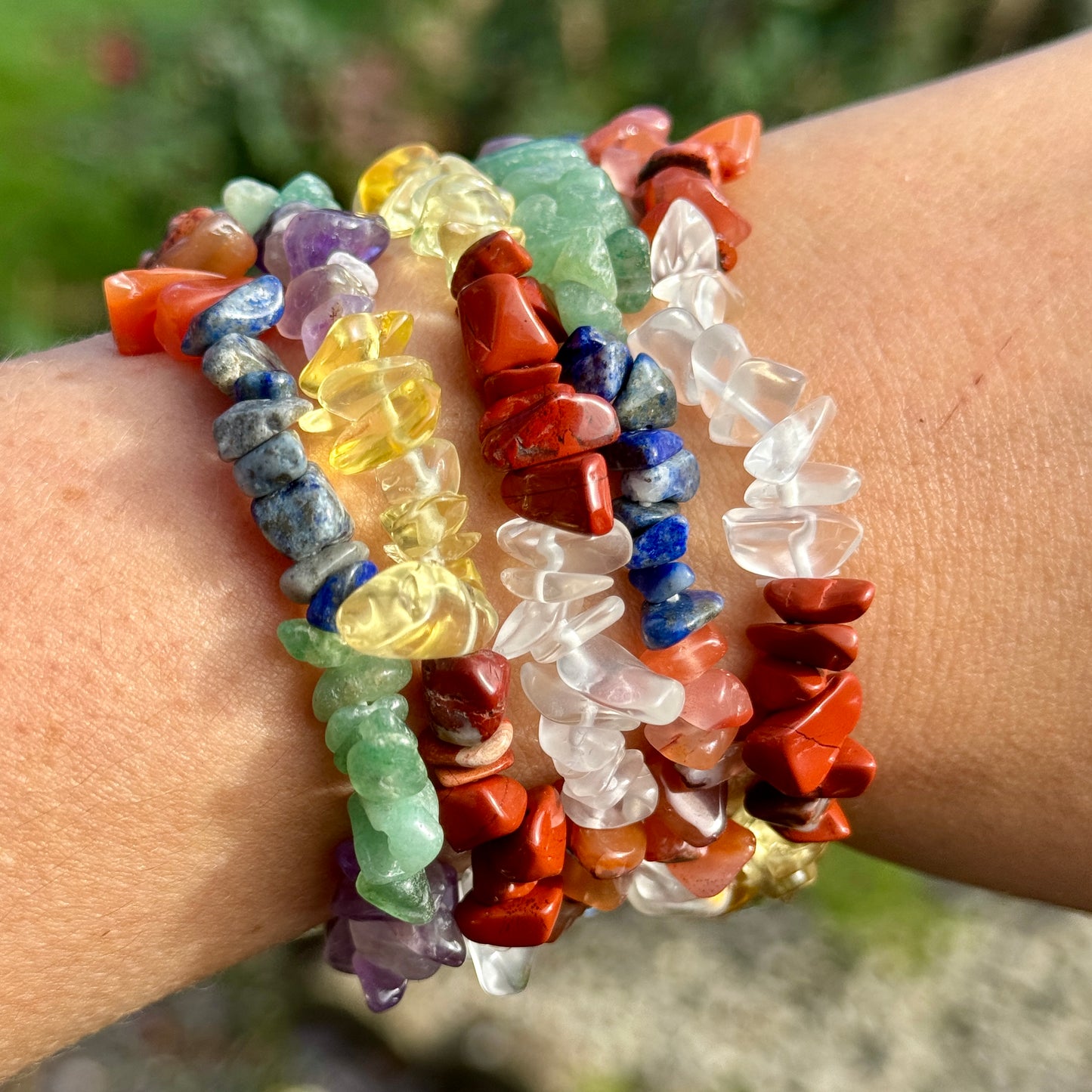 7 Chakra Chip Bracelet