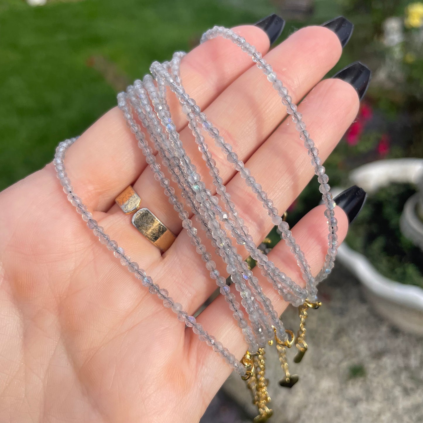 Labradorite Minimalist Bracelet 🌃