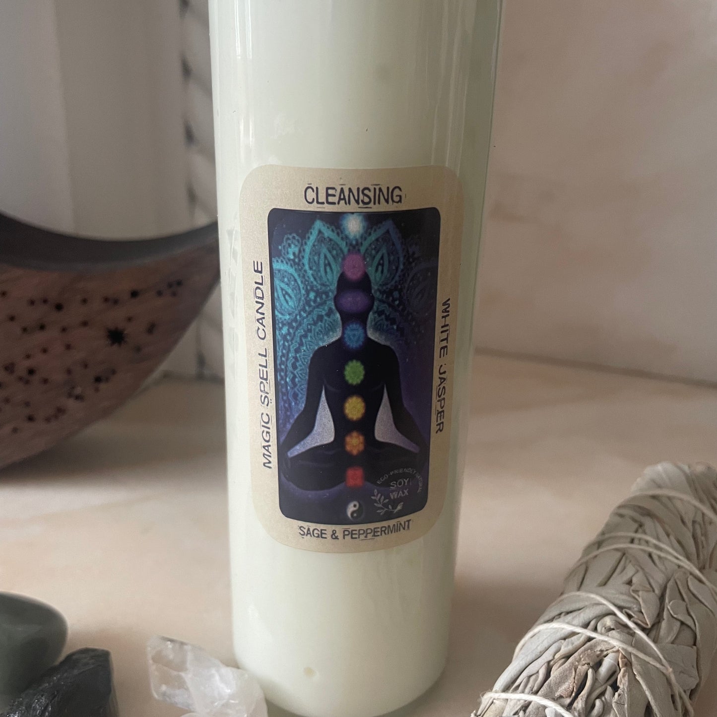 Magic Spell Candle - Cleansing (Sage & Peppermint)🧘‍♀️