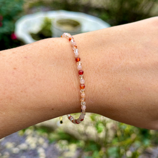 Positive Energy Minimalist Bracelet  - Citrine, Carnelian & Sunstone