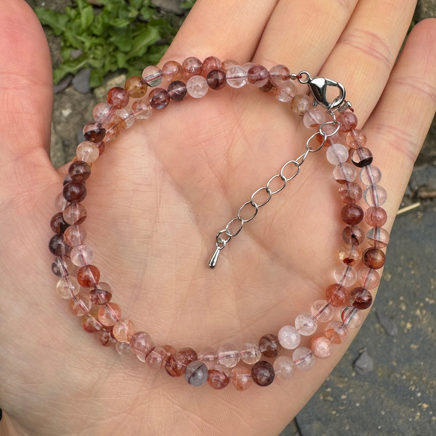 Hematoid Fire Quartz Choker Necklace