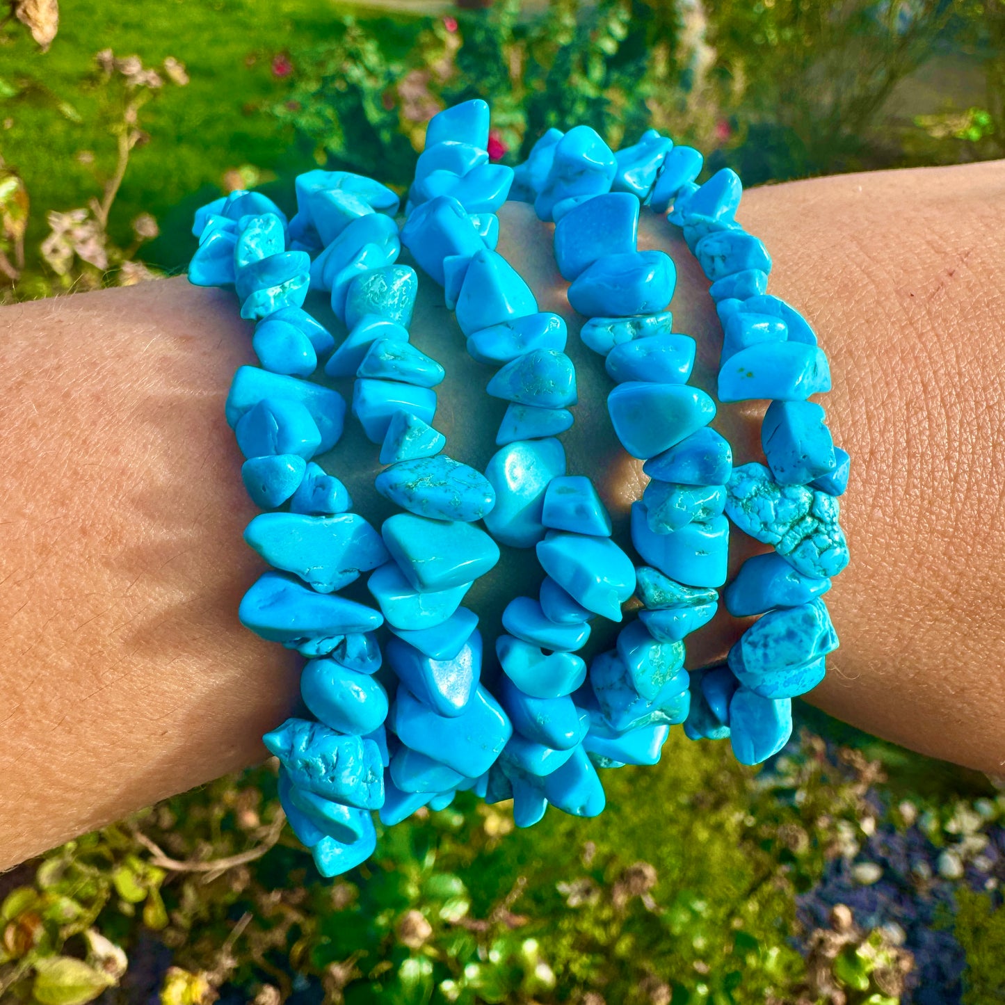 Turquoise Howlite Chip Bracelet