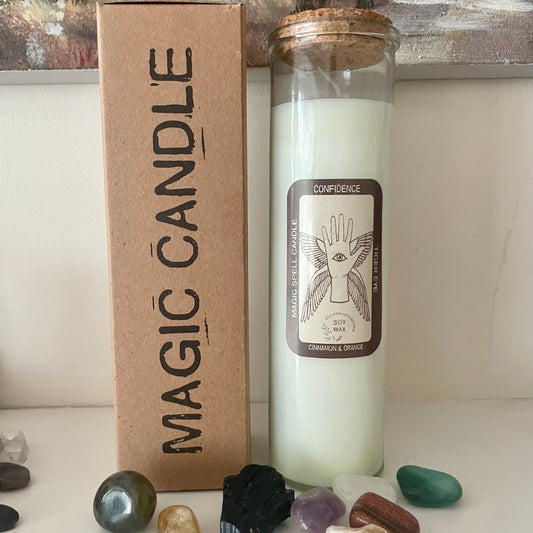 Magic Spell Candle - Confidence (Cinnamon) 🍁🪵