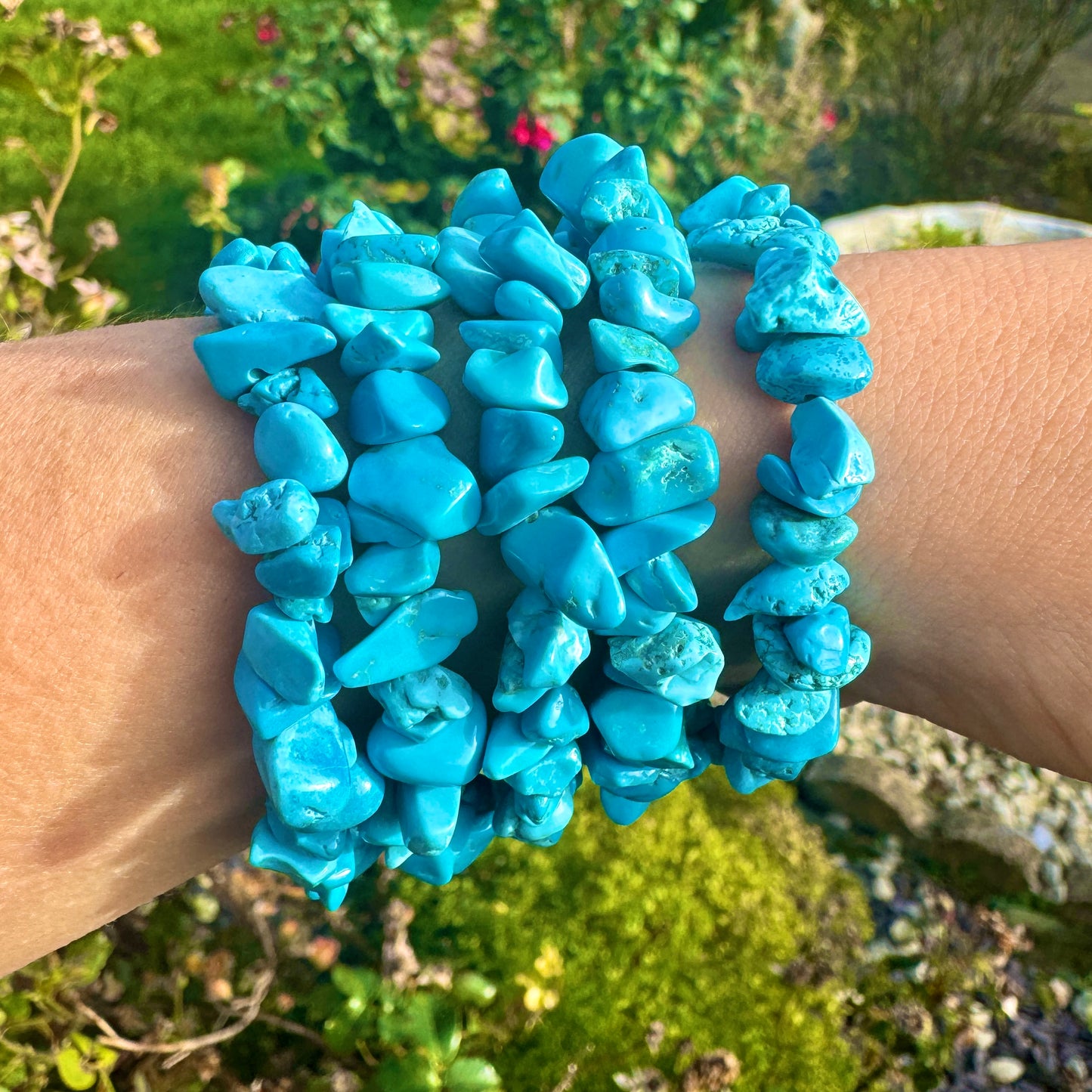 Turquoise Howlite Chip Bracelet