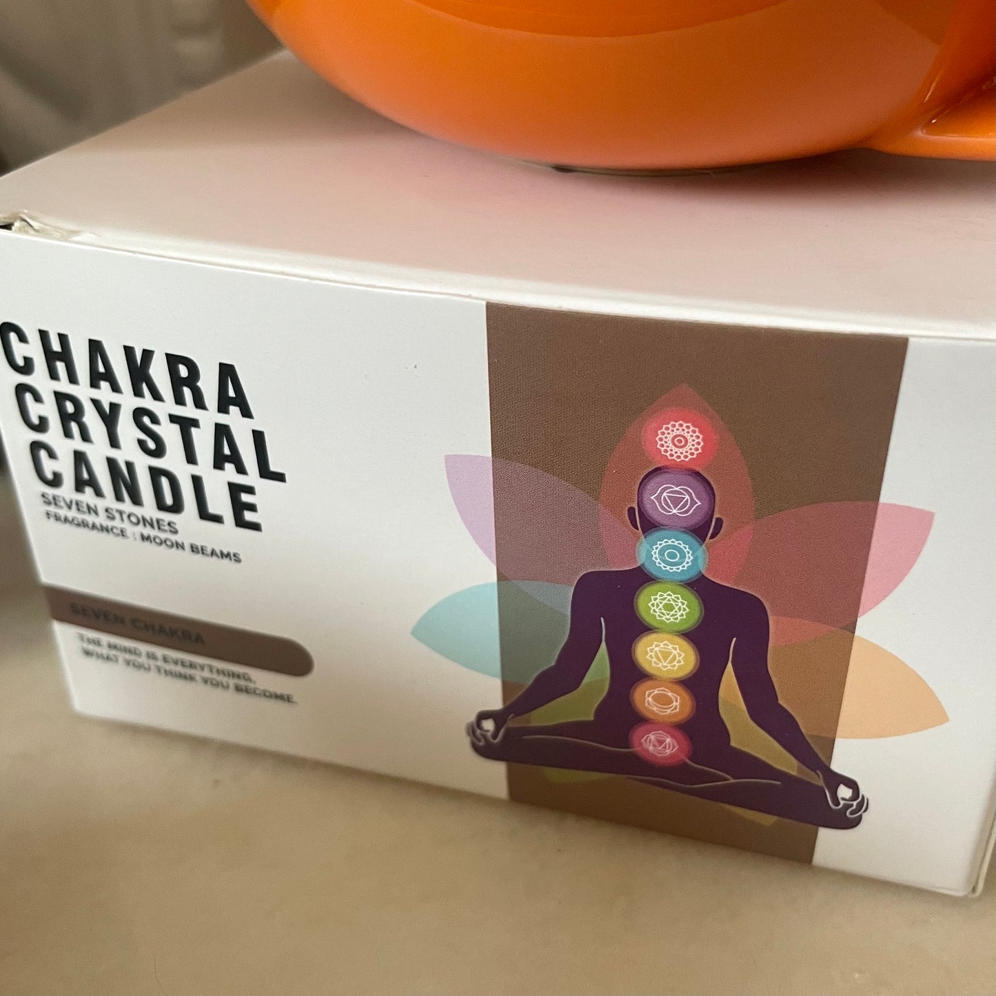 Chakra Crystal Candle (Moon Beams Fragrance) 🤍💜💙💚🧡❤️🖤