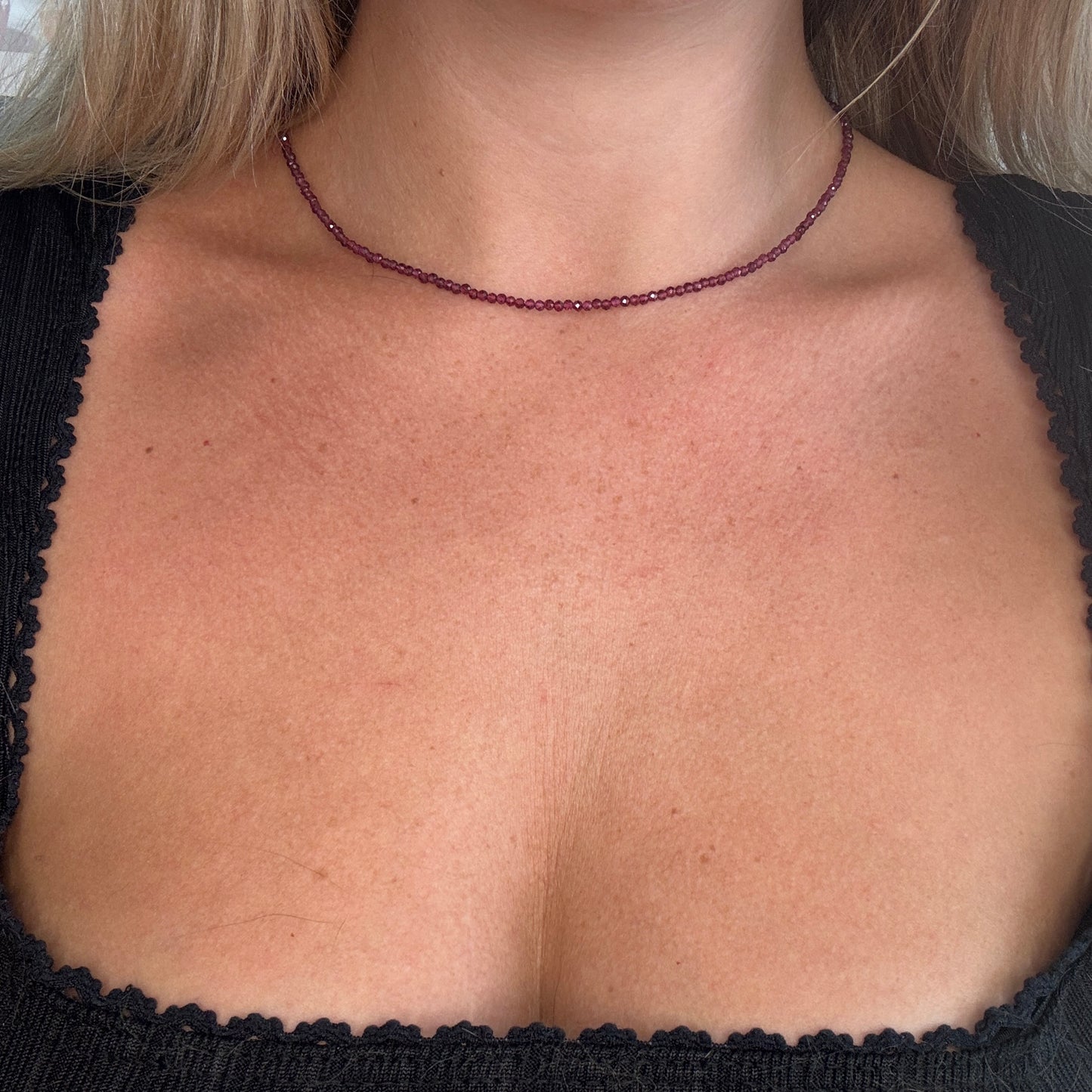 Red Garnet Choker Necklace
