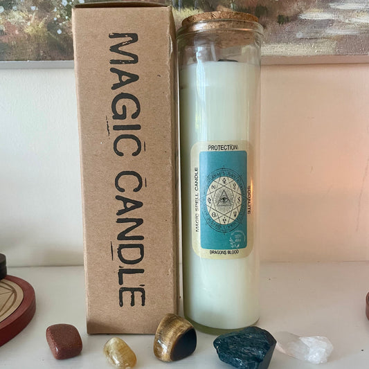 Magic Spell Candle - Protection (Dragons Blood)🛡️