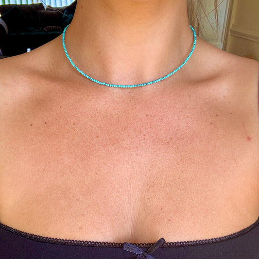 Turquoise Howlite Choker Necklace