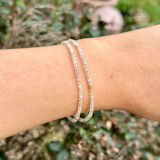 Golden Healer Quartz Minimalist Beaded Bracelet