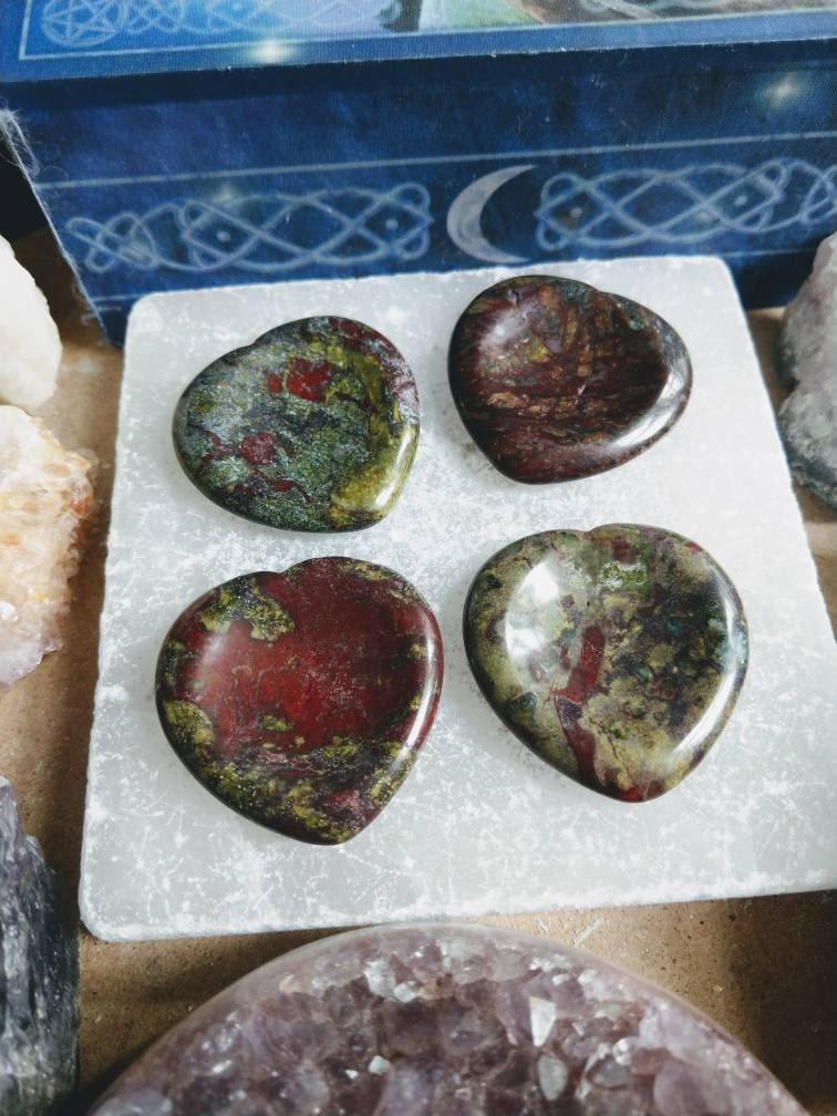 Dragons Blood Jasper worry thumb Stone crystal healing natursl stone meditation tool