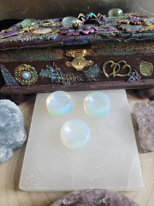 Opalite sphere stand  -manifestation crystal  and spiritual support