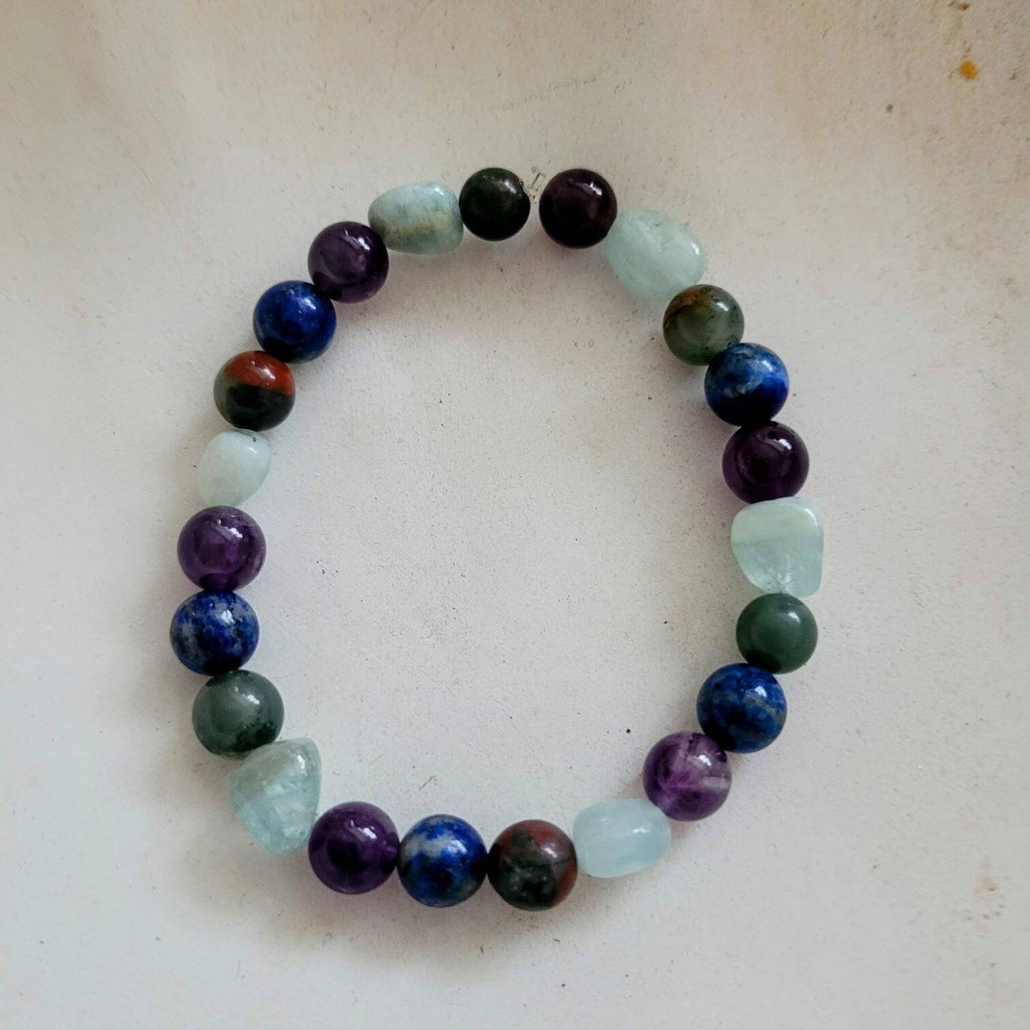 Pisces bracelet stacking stretchy zodiac birthstone jewellery horoscope stars crystal healing natural stone jewelry