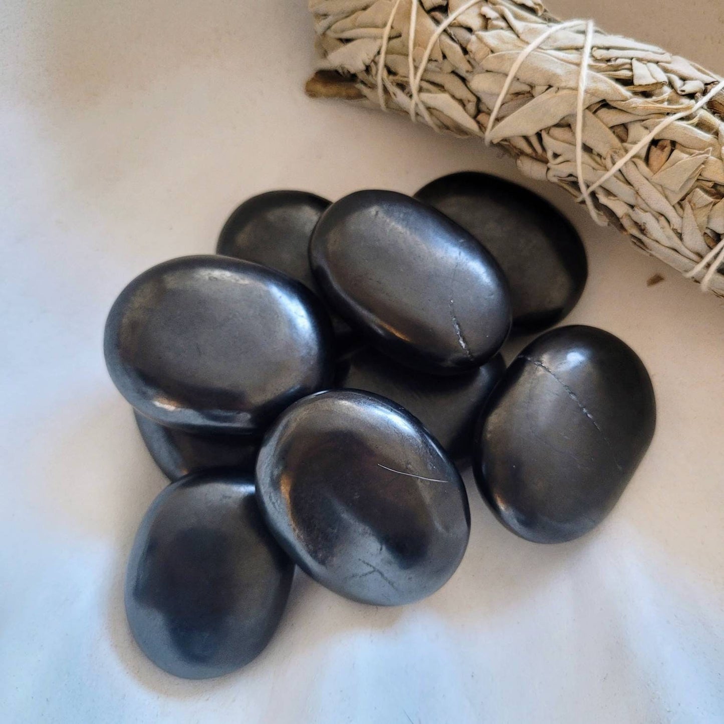 shungite Palm stones Crystal healing  Natural stone EMF protection home decor