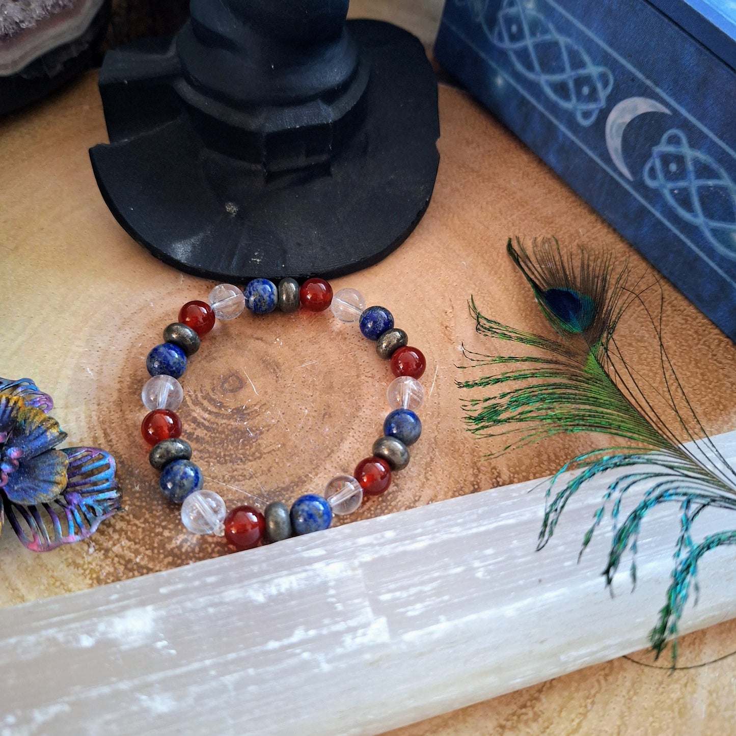 Taurus bracelet stacking stretchy zodiac birthstone jewellery horoscope stars crystal healing natural stone jewelry