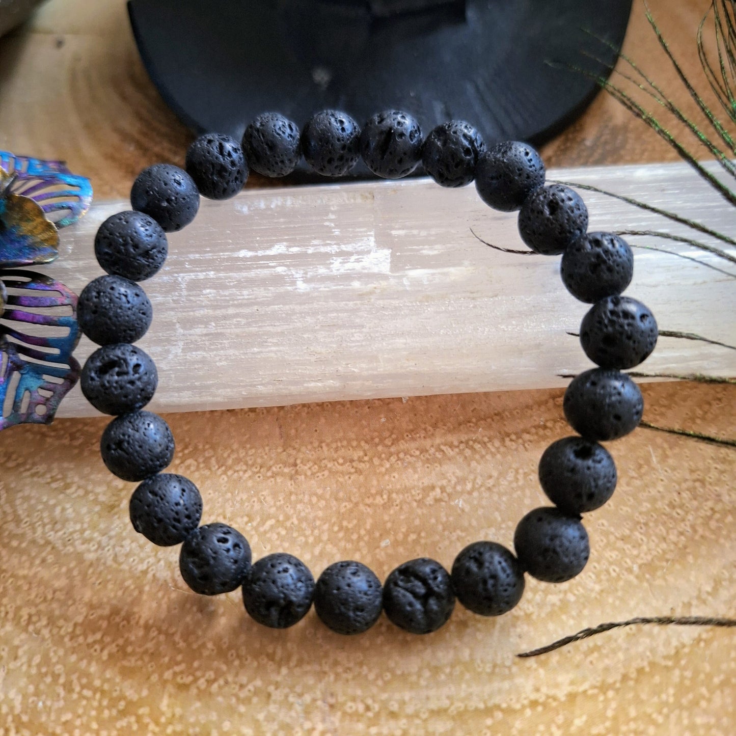 lava bead Bracelet gift for him or her aromatherapy jewellery for men or women